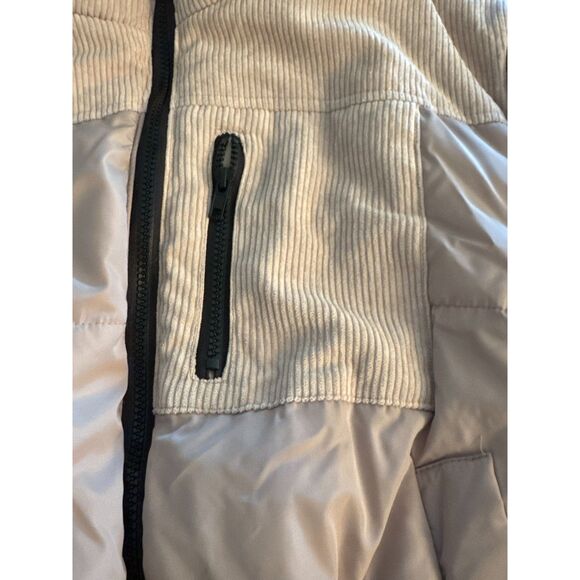 Garage Tan with Black Zipper Cropped Winter Coat Size S - Picture 3 of 9